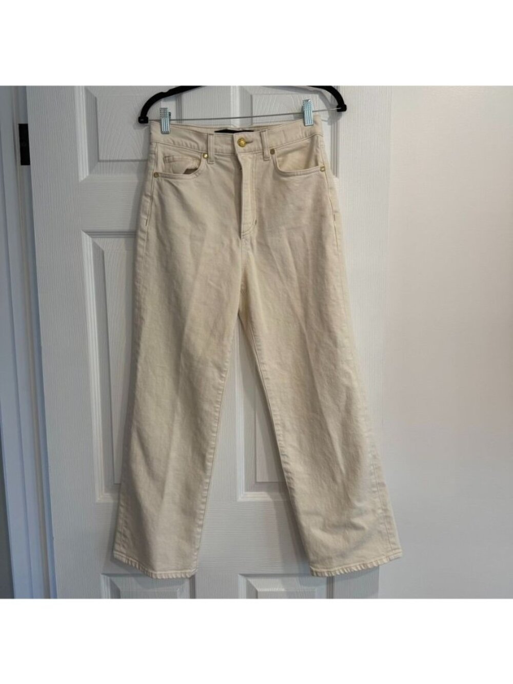 Veronica Beard Cotton High Rise Straight Leg Ankle Jeans Size 27